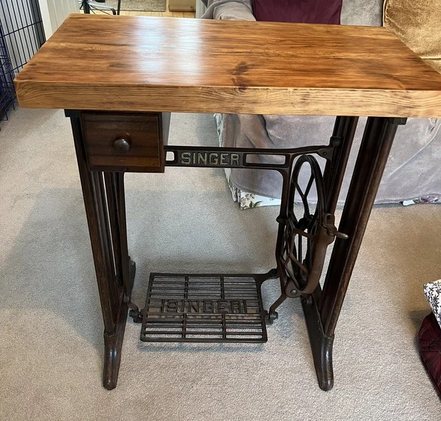 SINGER TREADLE SEWING Table Machine Not Included £145.00 PicClick UK