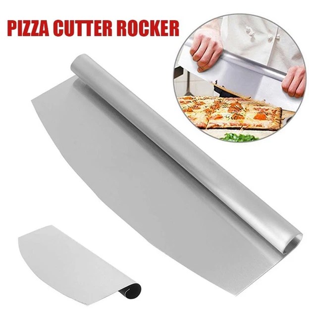 PIZZA CUTTER SLICER BLADE ROCKER PROFESSIONAL 18/10 STAINLESS STEEL