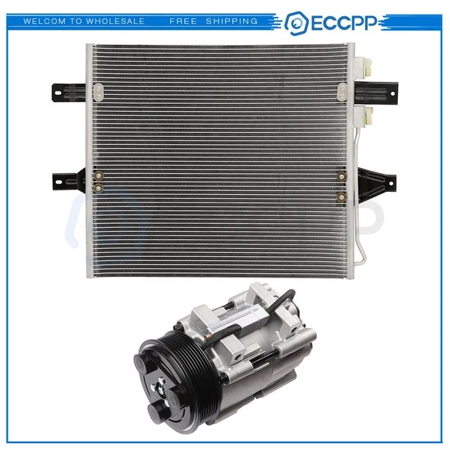 AC CONDENSER & AC Compressor Cooling Kit For 20062007 Dodge Ram 2500