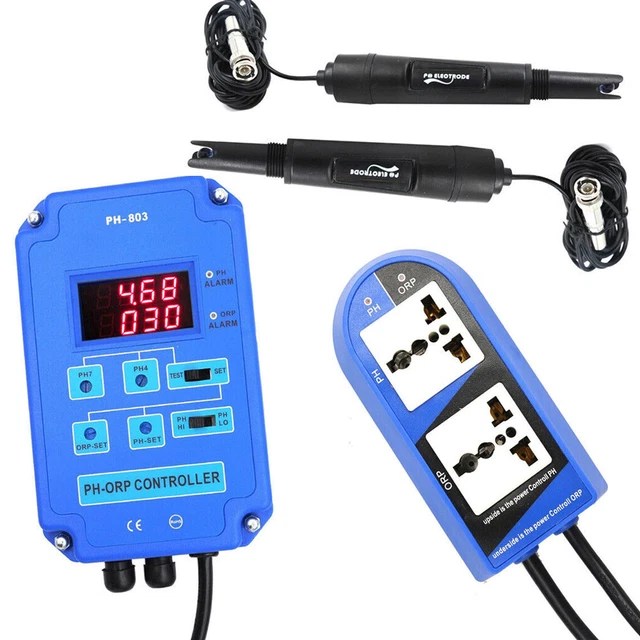 DIGITAL PH ORP Controller Monitor Power Control Electrode Probe BNC