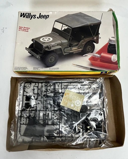 TESTORS WILLYS JEEP 124 Scale Model Kit 59.99 PicClick