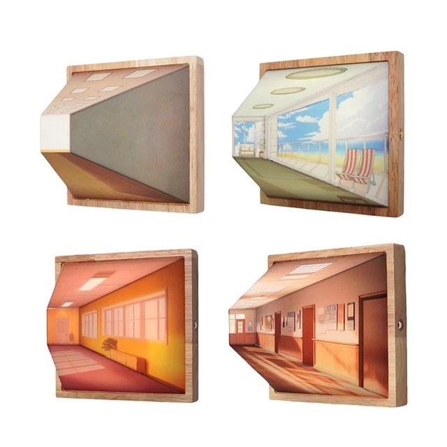 3D VISUAL EFFECT LED Night Light, Wall Mounted Design Night Light Home