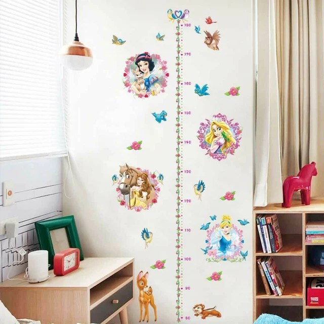 DISNEY PRINCESS HEIGHT Chart Wall Decal Removable Sticker Girl Nursery