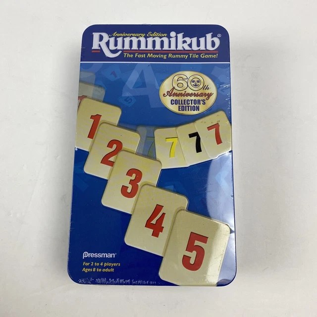 RUMMIKUB RUMMY TILE Game 60th Anniversary Collectors Edition Metallic