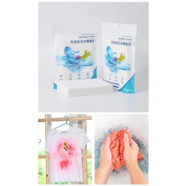 ANTISTAINING CLOTHES LAUNDRY Paper AntiString Mixing Color Absorption
