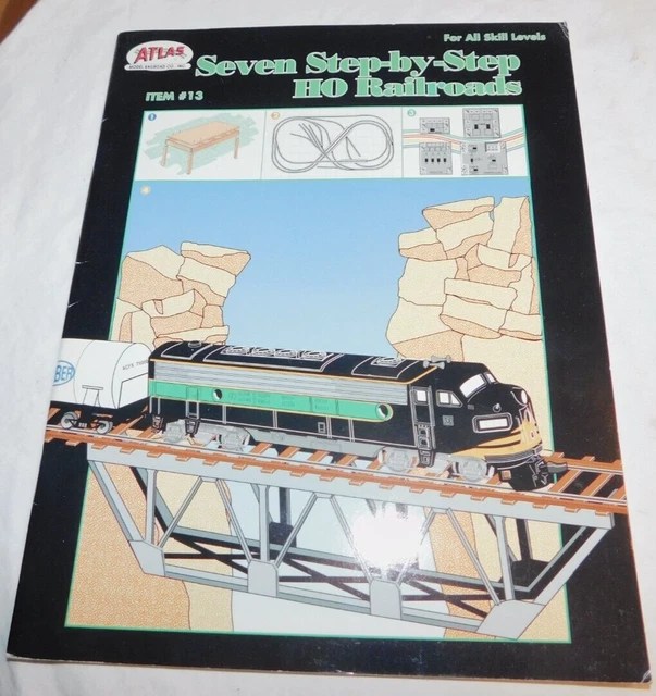 ATLAS SEVEN STEPBYSTEP HO Scale Railroads Model Railroad Book 13