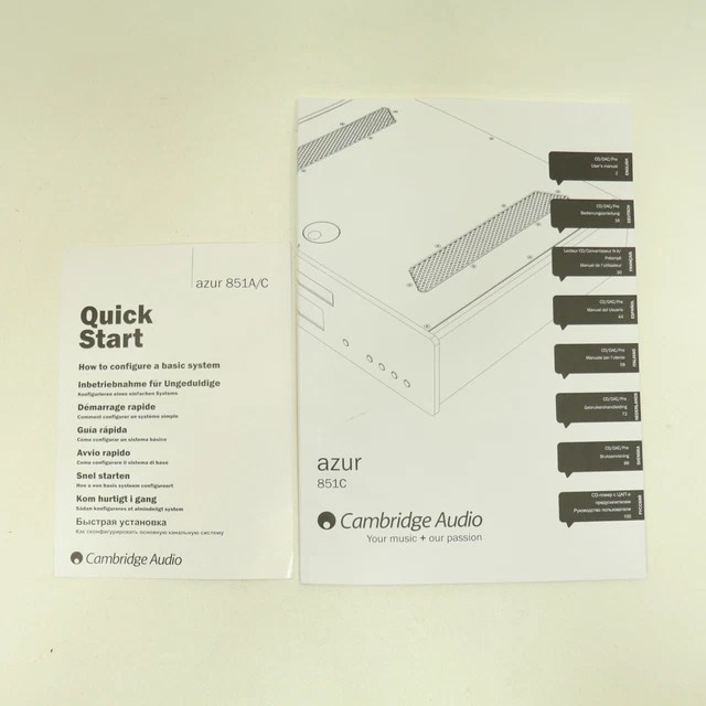 CAMBRIDGE AUDIO AZUR 851c Instruction Manual 18.95 PicClick