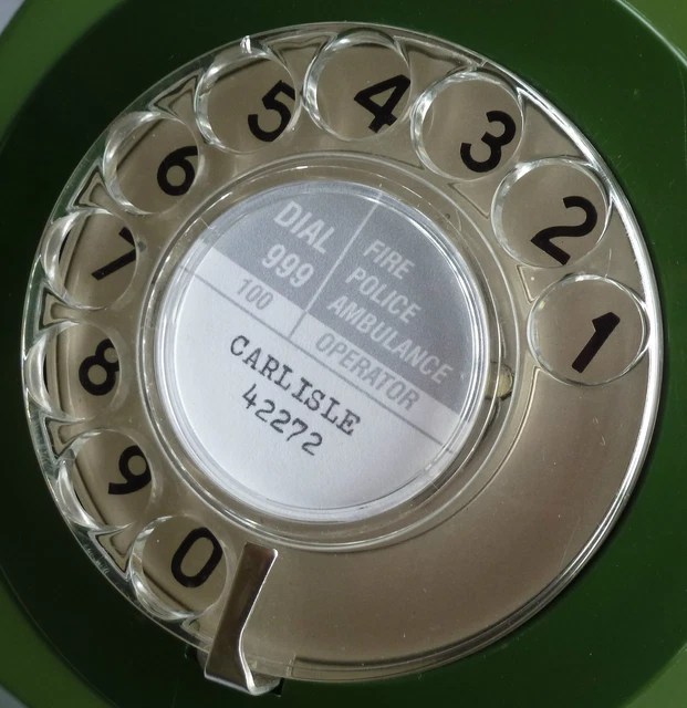 REPRODUCTION TELEPHONE NUMBER Label GPO 746 (741 Retro Vintage Dial