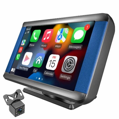 CAR BACKUP CAMERA 7in Monitor Wireless Carplay Android Bluetooth Touch