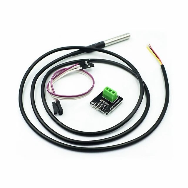 DIGITAL TEMPERATURE SENSOR Cable Module DS18B20 Steel Probe Terminal