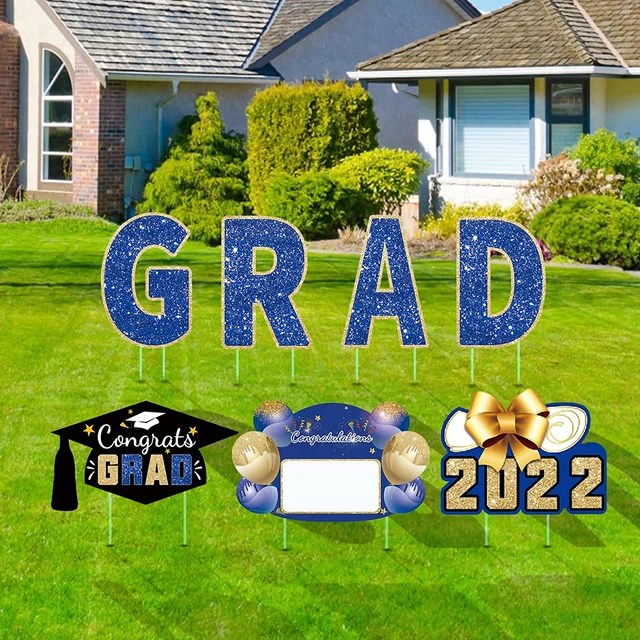 GRADUATION YARD SIGN 2022 with Stakes, Graduation Signs for Yard