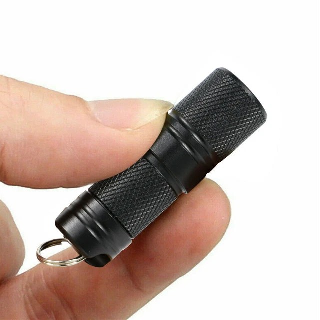 MINI USB RECHARGEABLE 530LM EDC LED KeyChain Flashlight Key Ring Pocket
