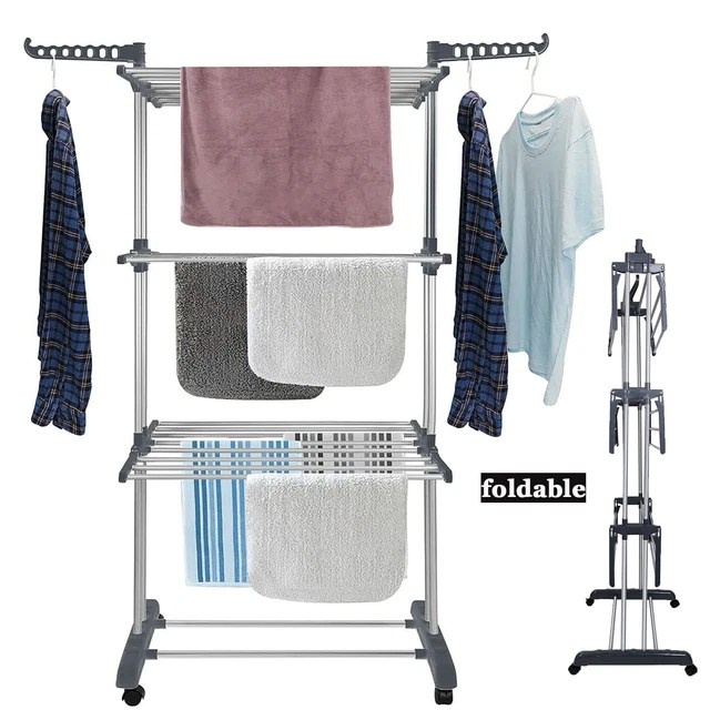 67& LAUNDRY CLOTHES Storage Drying Rack Portable Folding Dryer Hanger