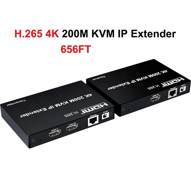 4K HDMI KVM Extender Over IP Rj45 Cat6 Cable 200M Network Matrix Switch