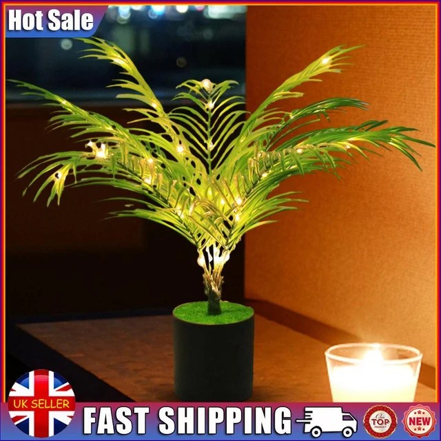 SIMULATION PLANT DESK Lamp USB Plug LED Plant Shape Light for Home