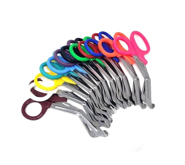 12/PACK ASSORTED RAINBOW Colors Trauma Paramedic Shears Scissors 7.5