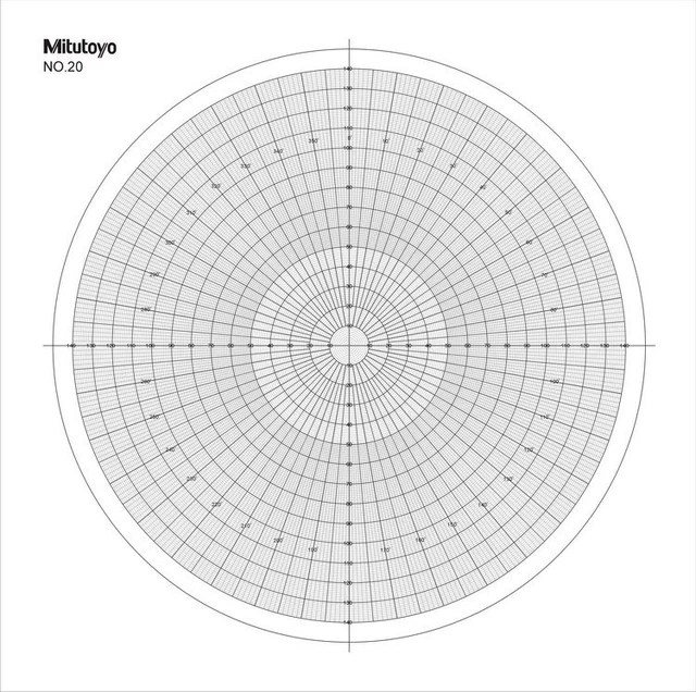 OPTICAL COMPARATOR CHART For Profile Projector Overlay Chart Mitutoyo