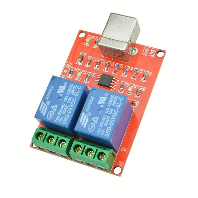 USB 5V RELAY 2 Channel Programmable Computer Control For Smart Home 5