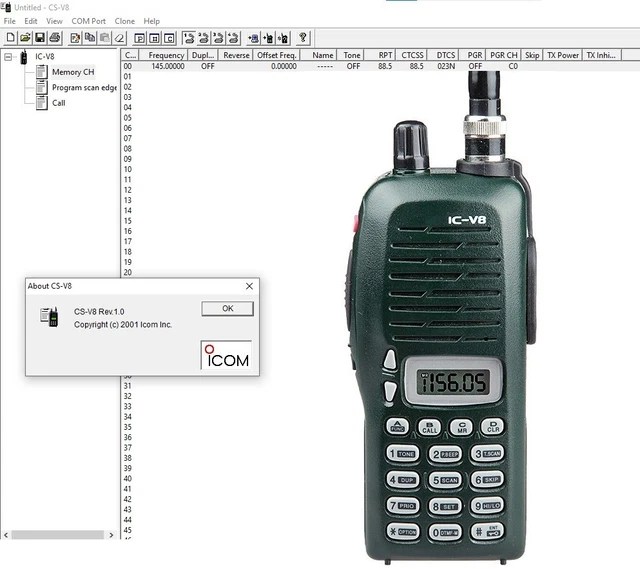 ICOM CS-F100 REV. 1.7 PROGRAMMING AND CLONE SOFTWARE for IC-F100