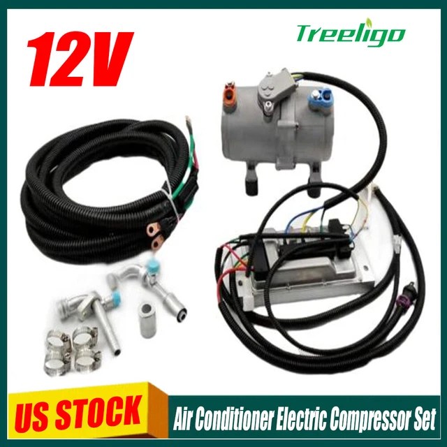 NEW 12V AUTO AC Air Conditioning Electric Compressor Set for Truck Bus