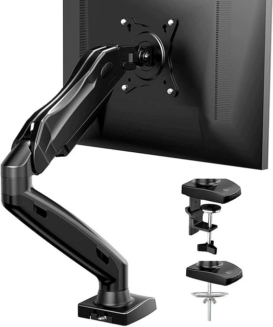 SINGLE MONITOR MOUNT Articulating Gas Spring Monitor Arm, Adjustable