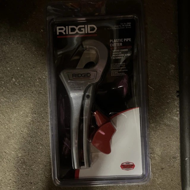 NEW RIDGID 23493 PVC Plastic Pipe & Tubing Cutter, Steel Blade 1 1/8