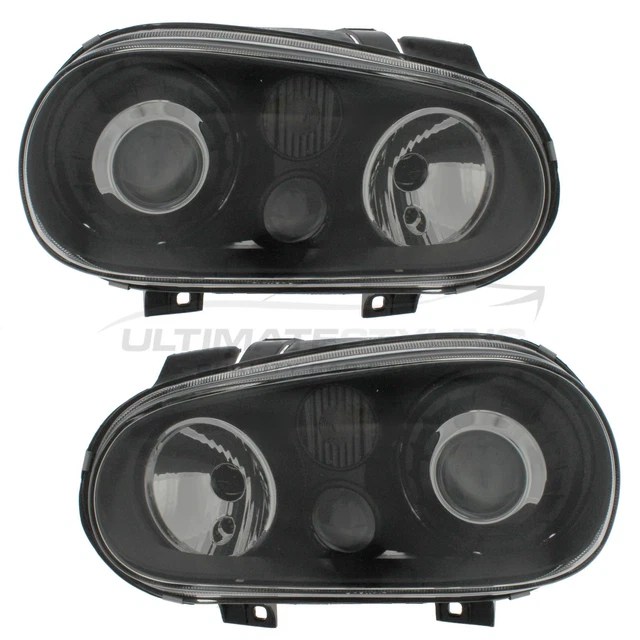 VW GOLF MK4 R32 Style Headlights Projector Upgrade Black Inner GTi Gt