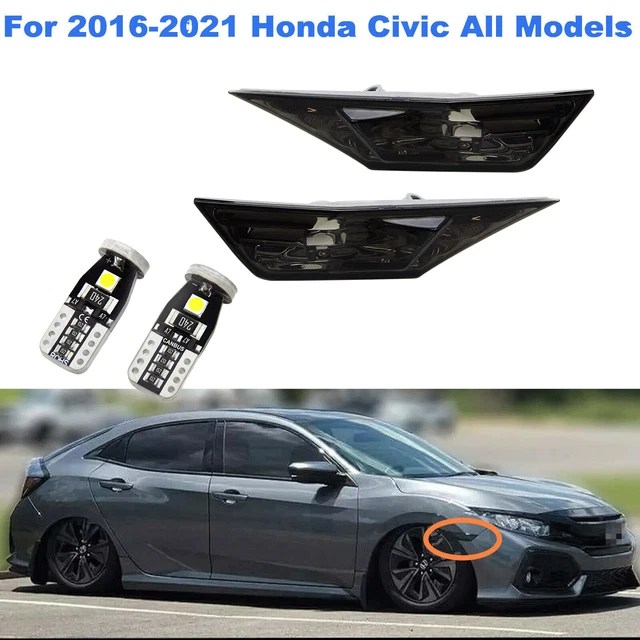 FOR 2016 HONDA Civic 10th Gen Switchback LED Side Marker Turn Signal
