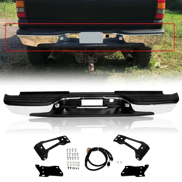 COMPLETE CHROME REAR Bumper Step Bumper For 9907 Chevy Silverado
