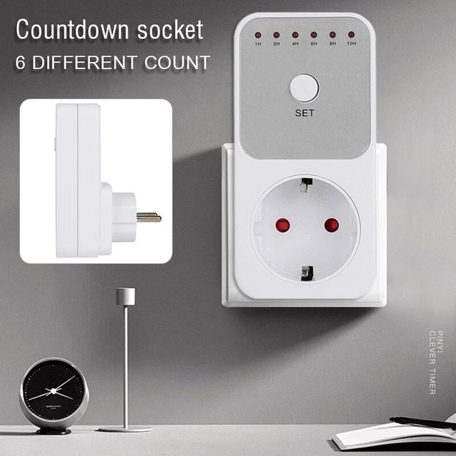 SMART CONTROL COUNTDOWN Timer Switch PlugIn Socket Auto Shut Off