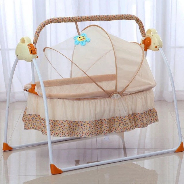 AUTOMATIC ELECTRIC BABY Swing Rocking Chair Crib Music Cradle &Remote