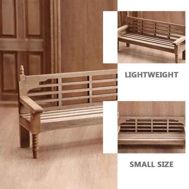 MINI BENCH MODEL Outdoor Micro Landscaping Decor Realistic House £10.15