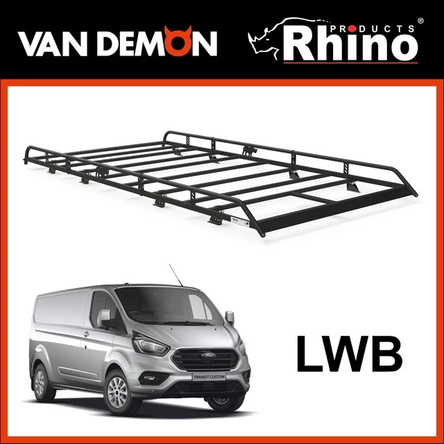 FORD TRANSIT CUSTOM Roof Rack + Roller [SWB, Low Roof Models] Rhino