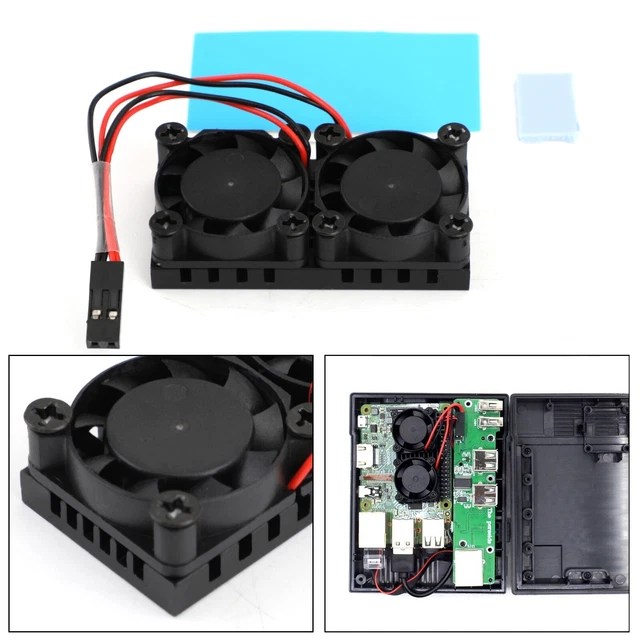 ULTIMATE DUAL COOLING Fan Kit Module With Heatsink for Raspberry Pi 4B