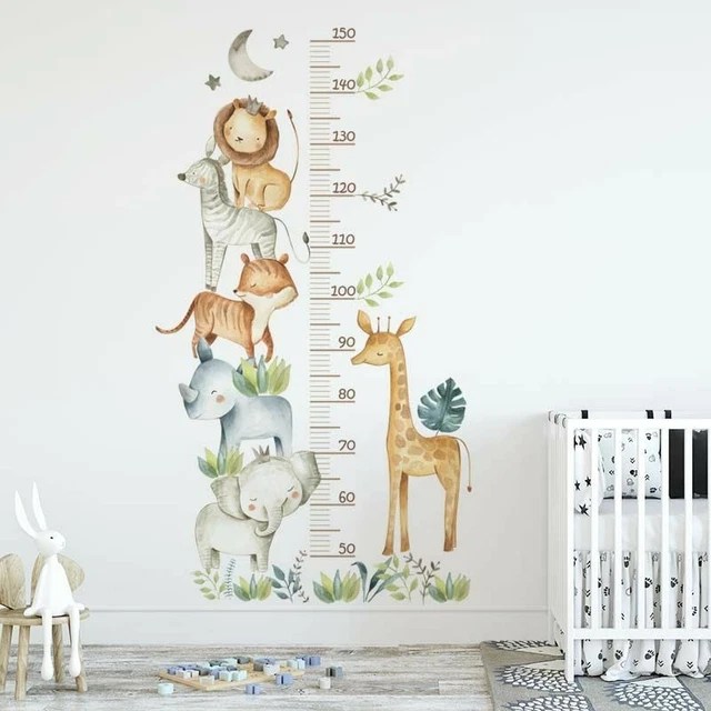 GROWTH CHART STICKER Height Wall Art Ruler Children Nursery Decal PVC