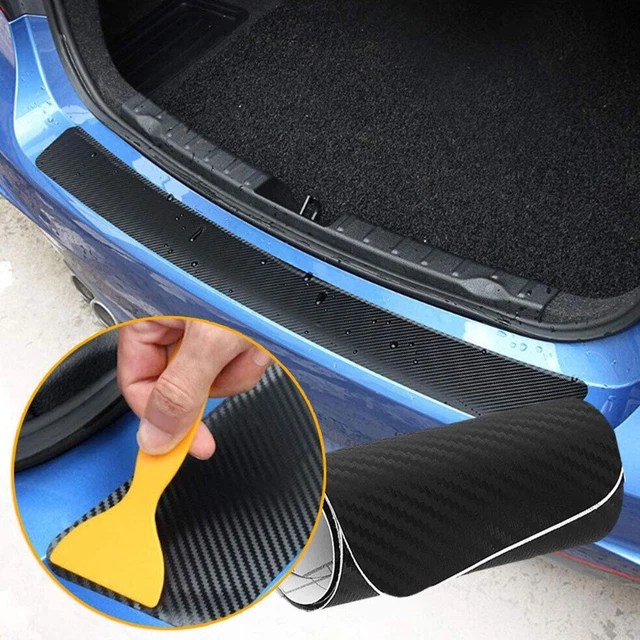 CARBON FIBER CAR Rear Bumper Trunk Protector Corner Trim Car Stickers
