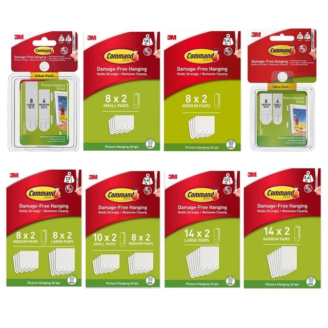 COMMAND STRIPS SELF Adhesive Stick On Damage Free Picture & Photo Frame