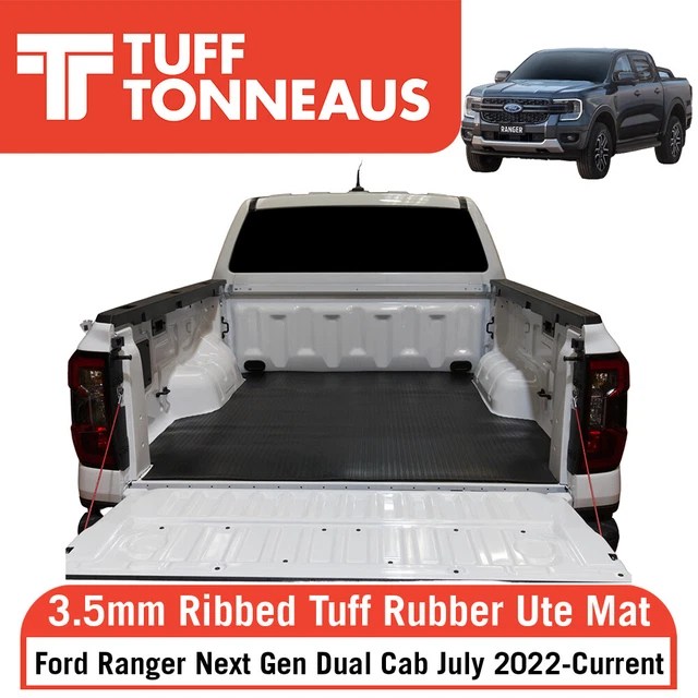 RUBBER UTE MAT For Ford Ranger Next Gen Dual Cab (July2022Curr) W/out Tub Liner EUR 120,46