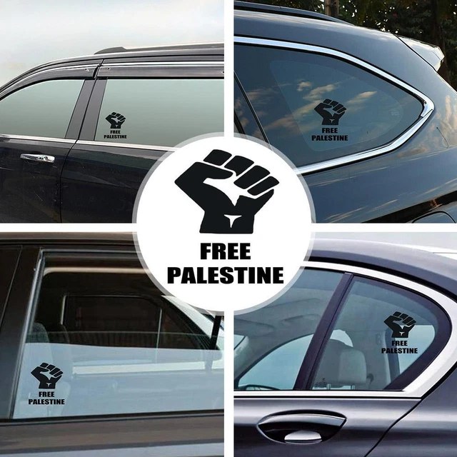 FREE PALESTINE CAR Protest Sticker Car Window Decal Label Stickers