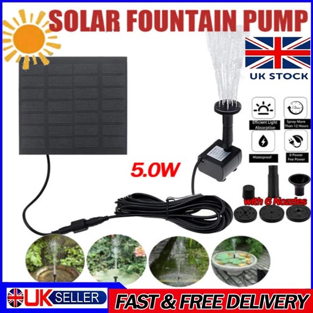 SOLAR PANEL POWERED Water Feature Pump Garden Pool Pond Aquarium