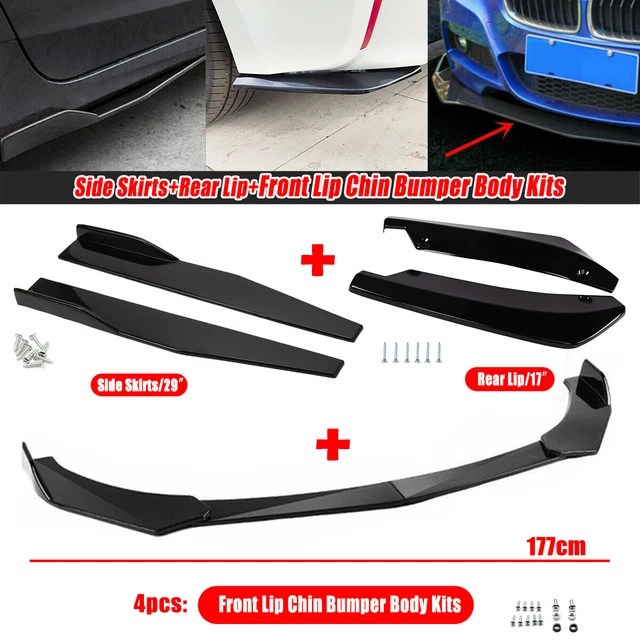 FRONT BUMPER SPOILER+REAR Lip Splitter + Side Skirt Kit For Ford Focus