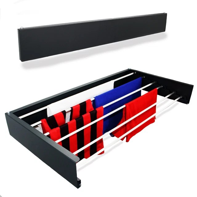 WALL MOUNTED DRYING Rack Clothes Airer Laundry Indoor Outdoor Folding