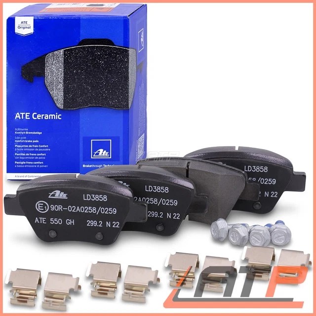 ATE CERAMIC BRAKE Pad Set Rear For Vw Golf 6 +5K Aj 1.2-2.0 Jetta 4 1.2