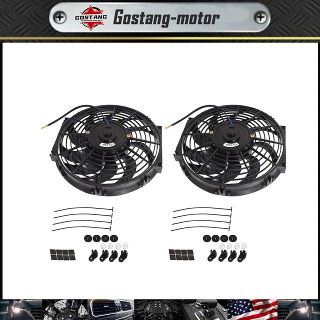 12'' ELECTRIC RADIATOR Cooling Fans Slim Push Pull Mount Kit 12V