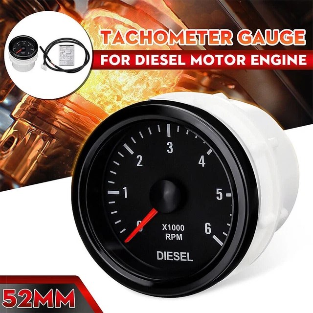 52MM REV COUNTER Diesel Motor Engine 06000 RPM Electric Tachometer