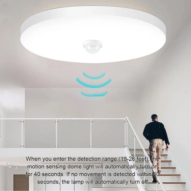 LED CEILING LIGHT PIR Motion Sensor Light Panel Wall Lamp Bedroom