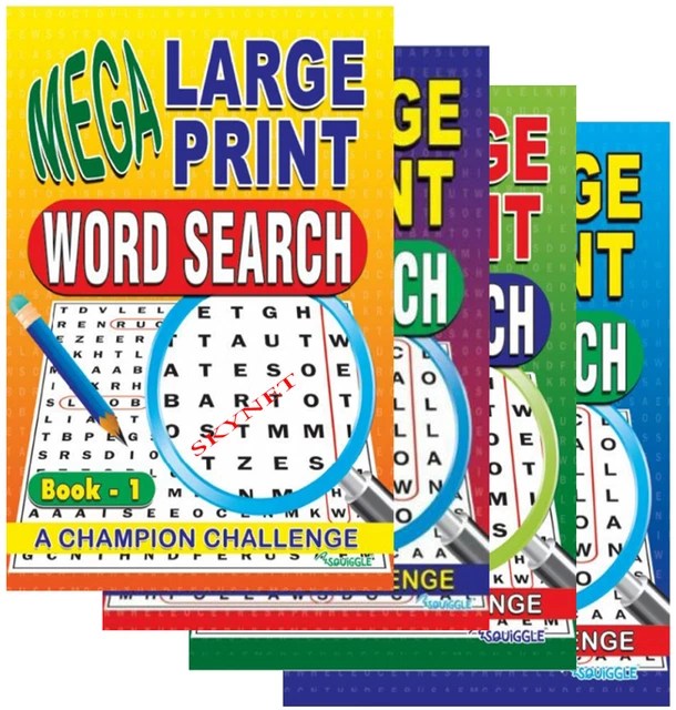 A4 MEGA LARGE Print Word Search Puzzle Book Books 100 PUZZLES BOOKS 1