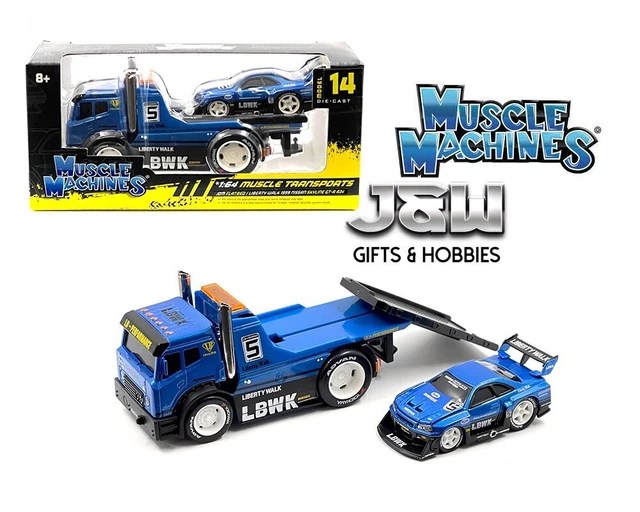 MUSCLE MACHINES LIBERTY Walk Nissan Skyline GTR R34 1999 Blue