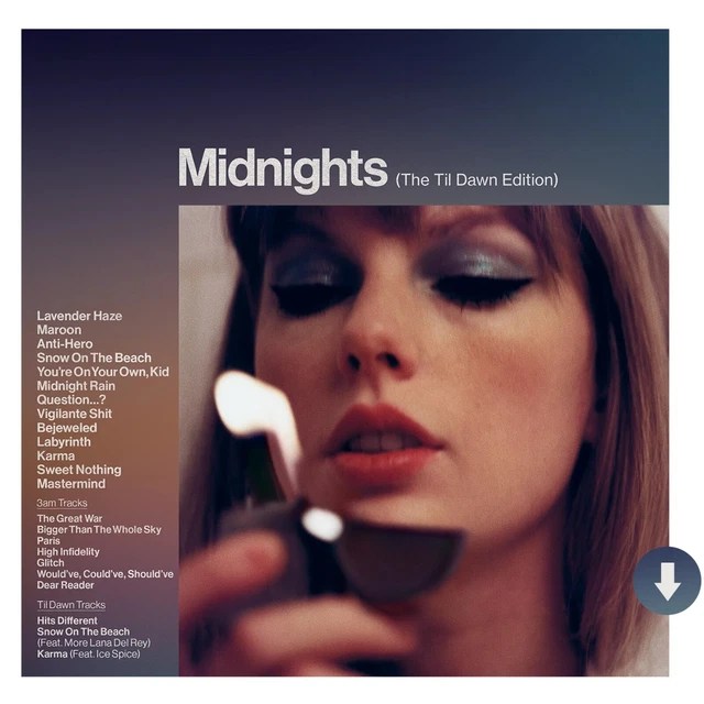 TAYLOR SWIFT MIDNIGHTS The Late Night Edition CD Concert Exclusive 43.(019)