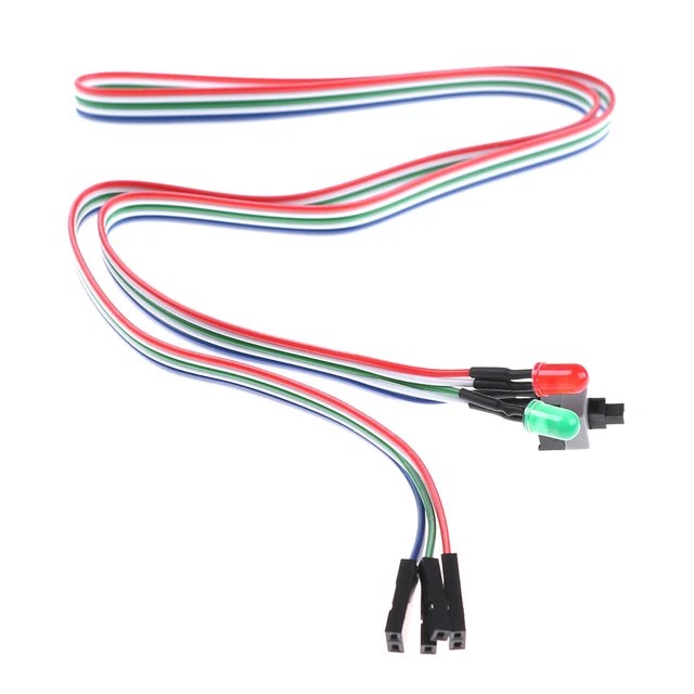 PC DESKTOP COMPUTER Case ATX Power On Reset Switch Cable With HDD LED